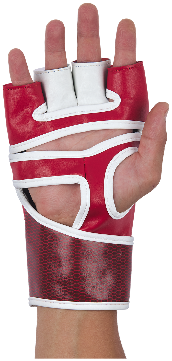 Перчатки для MMA EAGLE, ПУ, красный, M - фотография № 1