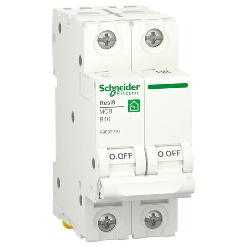 Автоматический выключатель Schneider Electric Resi9 2P 10А (B) 6кА, R9F02210