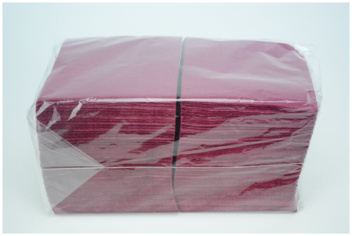Салфетки двухслойные ZELPAPER 24х24 бордовые, бумажные, 250 шт, 100% целлюлоза - фотография № 5