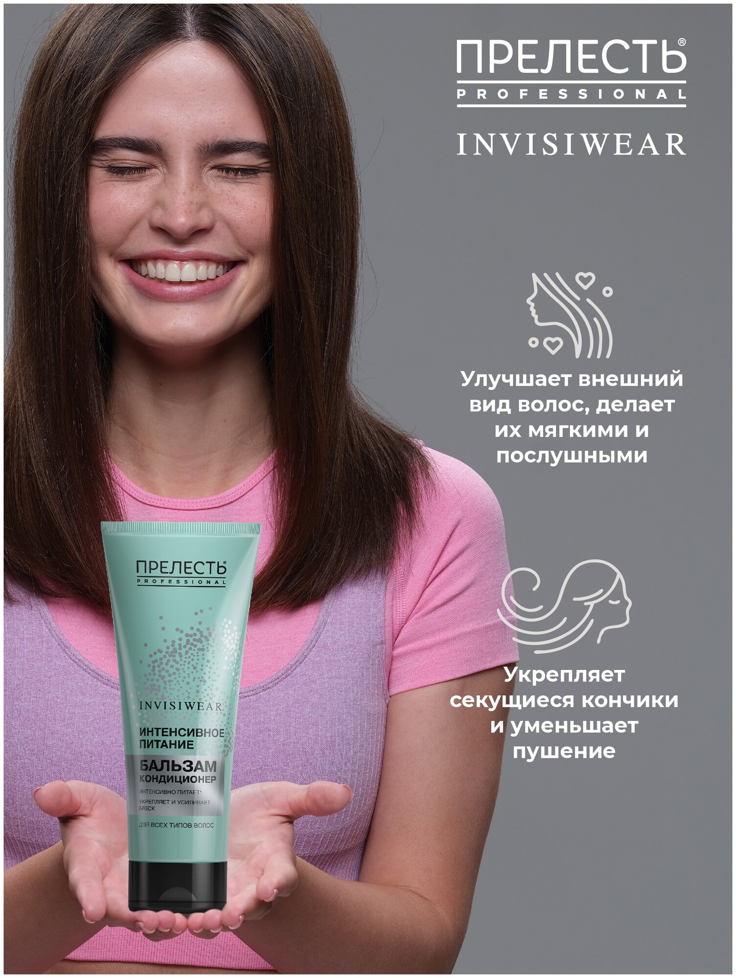 Бальзам для волос Прелесть Professional Invisiwear Ultra rich nutrition 250мл - фото №8