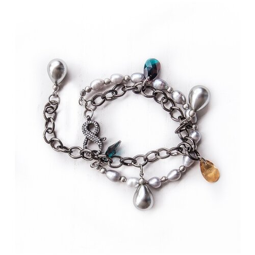 Браслет Бесконечность с испанским жемчугом Майорка