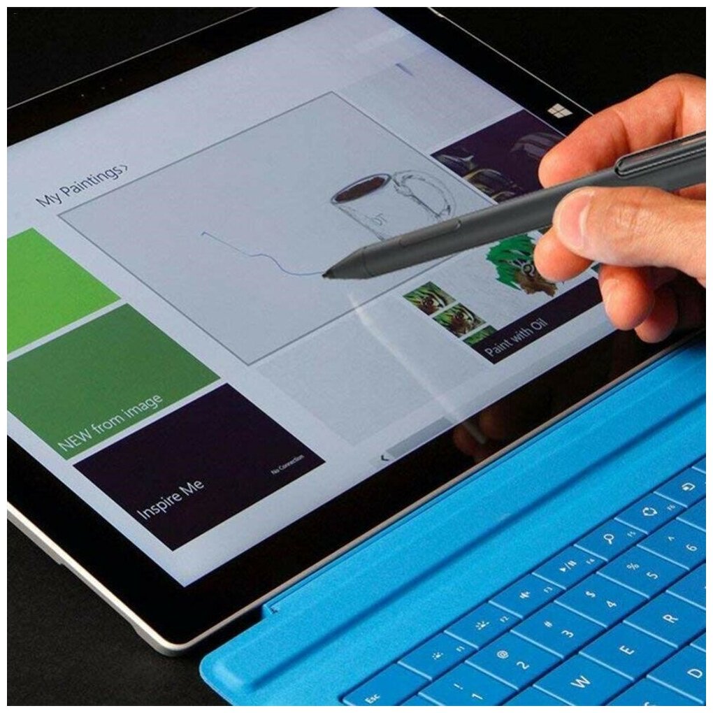Графический стилус высокочувствительное цифровое активное перо для Microsoft Surface Pro 4/5/6 / Surface Go 2 черный