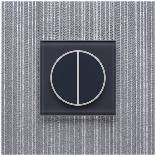 Радиопульт одноканальный двухклавишный (для управления диммером/RGB-освещением/жалюзи) TAKTO, антрацит