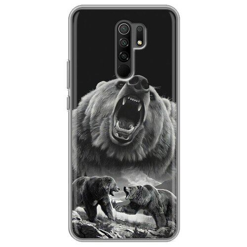 Дизайнерский силиконовый чехол для Xiaomi RedMi 9 Медведь дизайнерский силиконовый чехол для xiaomi redmi 9 король медведь