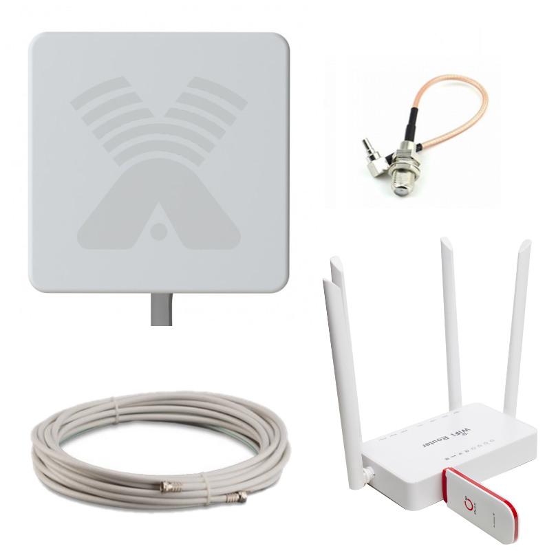 Комплект интернета с роутером и модемом 3G/4G/Wi-Fi - ZETA F до 20 км от БС