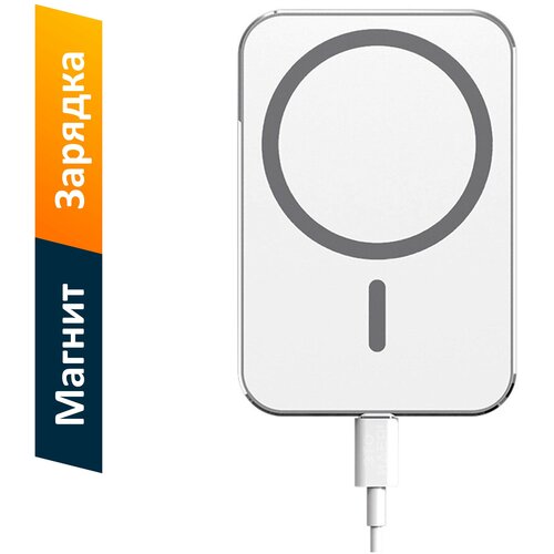 Быстрое беспроводное автомобильное зарядное устройство NOBUS для iPhone с MagSafe, 15 Вт, белое / крепление держателя на воздуховод авто