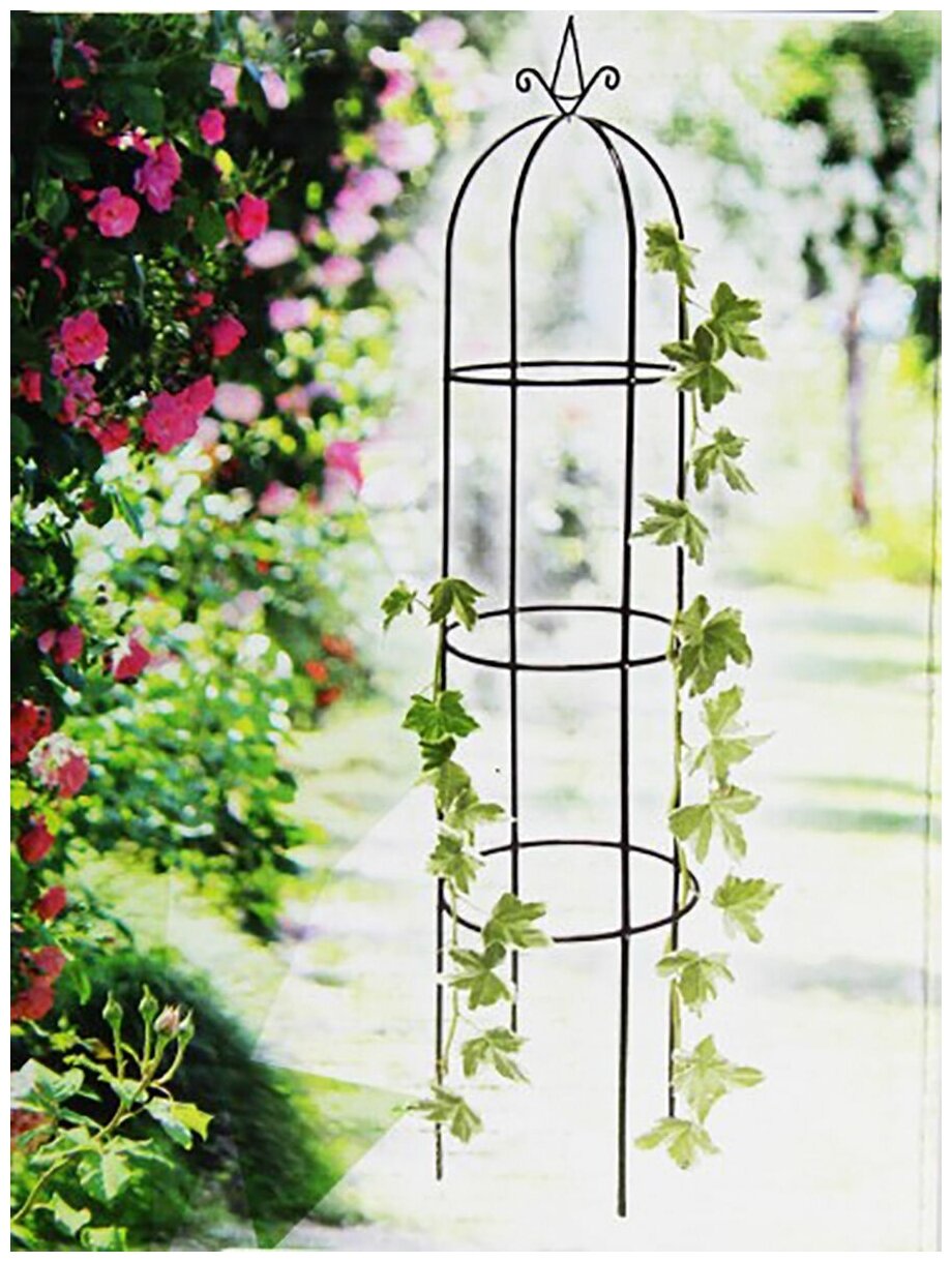 Опора для цветов растений в саду металлическая декоративная держатель вертикальный для подвязки роз.