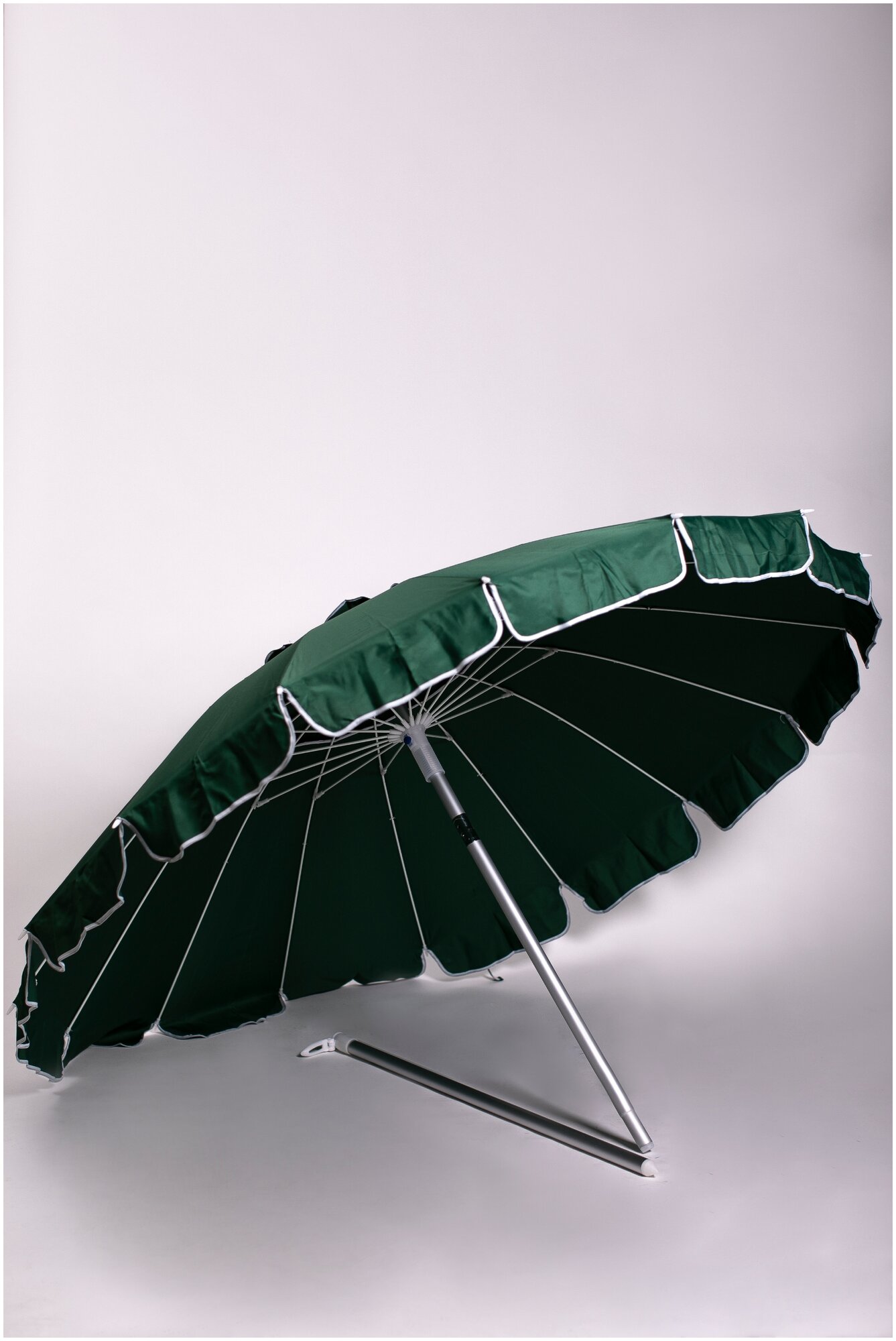 Зонт пляжный, солнцезащитный 2.2 м 16 спиц, . ткань-оксфорд, с клапаном, с наклоном. основание-алюминий - фотография № 3