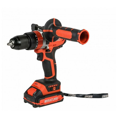 Дрель аккумуляторная Brait BCD20SMBL 18В Li-ion 2 акк 2Ач2 ск 80Нм индикатор заряда бесщеточный двигатель 1199000₽