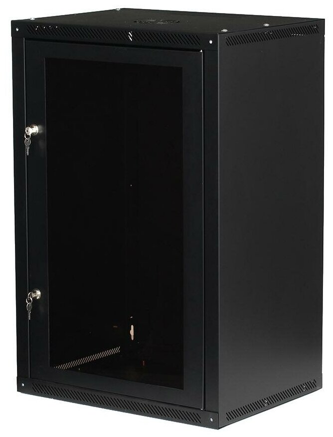 Телекоммуникационный шкаф 19 дюймов 18U 600х450 настенный черный W&T C186045BWTWOF-RU