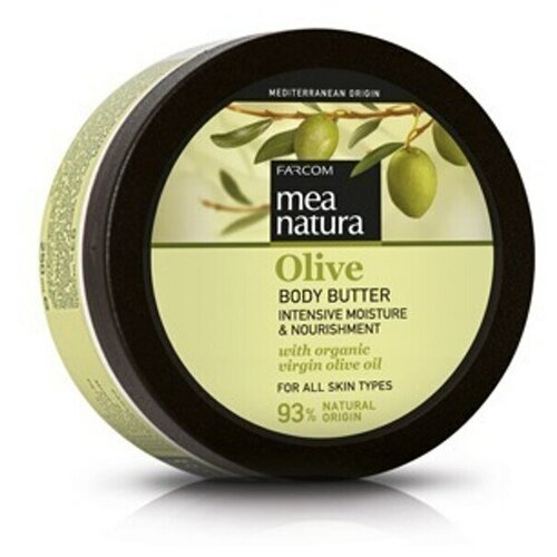 Farcom Масло-крем для тела Mea Natura Olive для всех типов кожи на основе органического оливкого масла, Греция, пл. банка 250мл