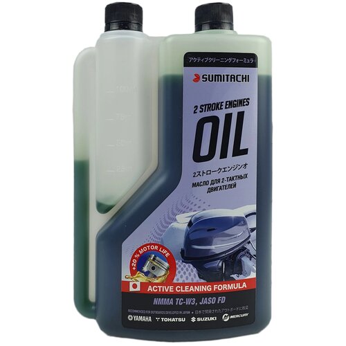 Полусинтетическое моторное масло SUMITACHI 2T, 1 л, 1 шт.