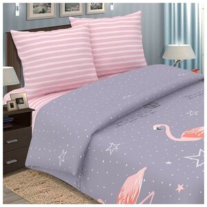 Фото Комплект постельного белья Традиция Фламинго
