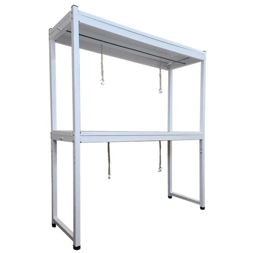 Стеллаж для рассады металлический Красивая грядка на подоконник 100х25х60 см.