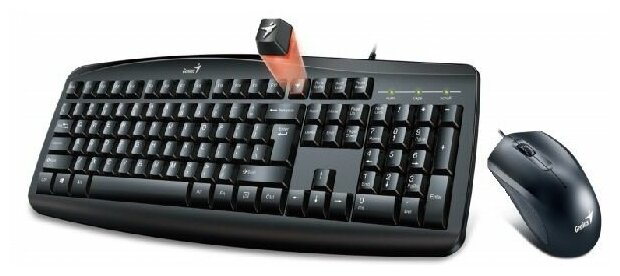Комплект (клавиатура+мышь) Genius KM-200, черный (31330003416)