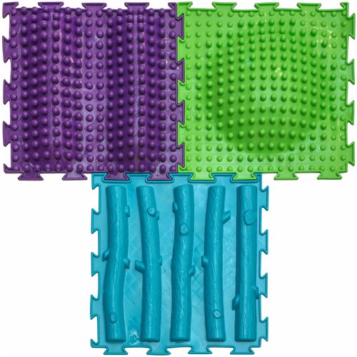Ортодон / Модульные массажные коврики набор Кочки №4 (3 пазла)