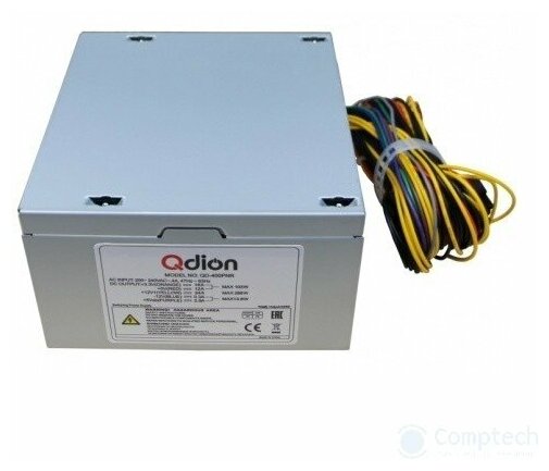 FSP 400W ATX Q-Dion QD-400-PNR { 400W, 120mm, 3xSATA, 1xPCI-E, nonPFC}