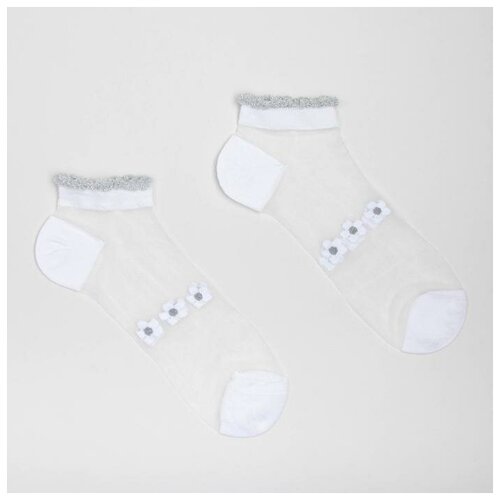 Носки Minaku, размер 36, белый носки женские укороченные minaku premium цвет белый размер 36 37 23 см 7474714