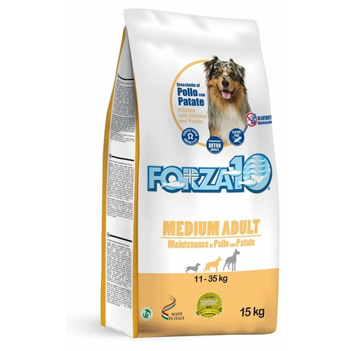 Сухой корм для собак Forza10 курица, с картофелем 15 кг (для средних пород)