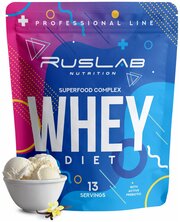 DIET WHEY протеин сывороточный, белковый коктейль для похудения, заменитель пищи (416 гр), вкус ванильное мороженое