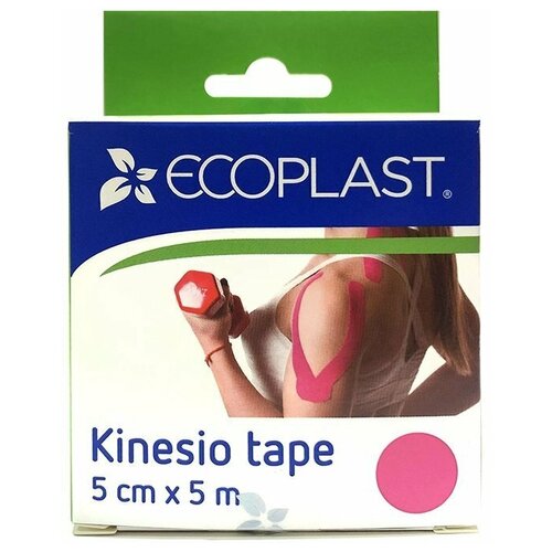 Кинезио тейп Ecoplast 5 см х 5 м, розовый фадеев павел александрович глина лечит артрит и артроз остеохондроз ушибы и ожоги волосы и кожу