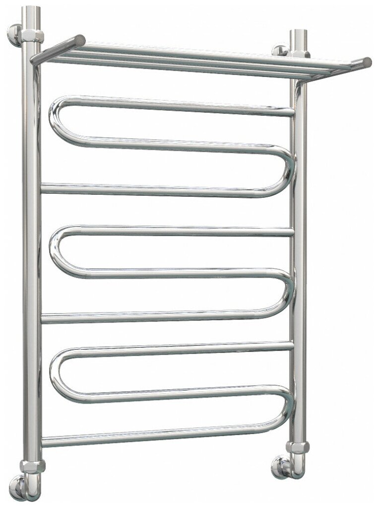 фото Водяной полотенцесушитель Роснерж Зиг-Заг L105100 80x50 с полкой