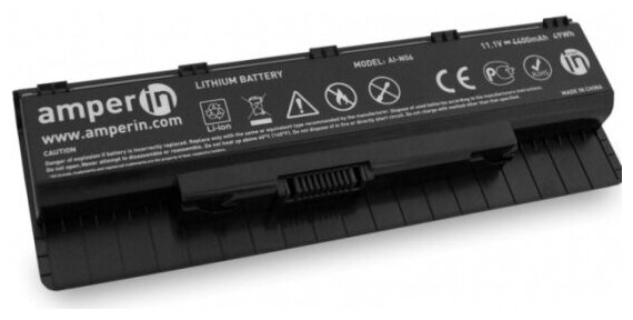 Аккумулятор для ноутбука Amperin AI-N56 для Asus N Series 11.1v 4400mAh (49Wh)