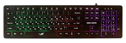 Клавиатура игровая Dialog KGK-17U black Gan-Kata с подсветкой - чёрная