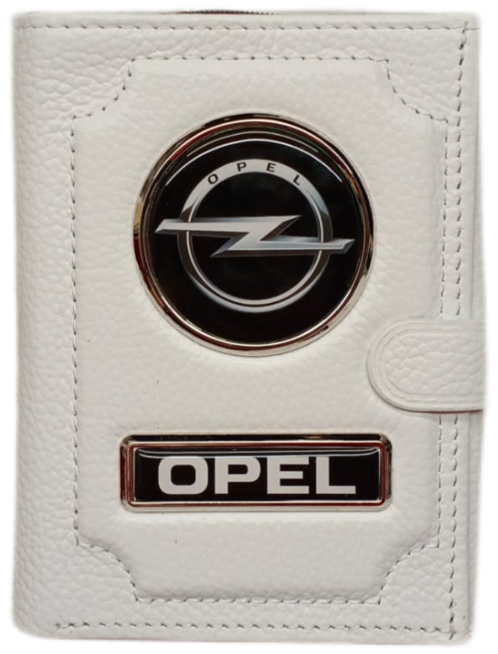 Обложка для автодокументов и паспорта Opel (опель) кожаная флотер 4 в 1