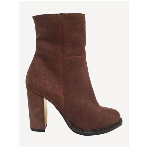 фото Ботинки женские ботильоны демисезонные натур. замша, устойчивый каблук sateg