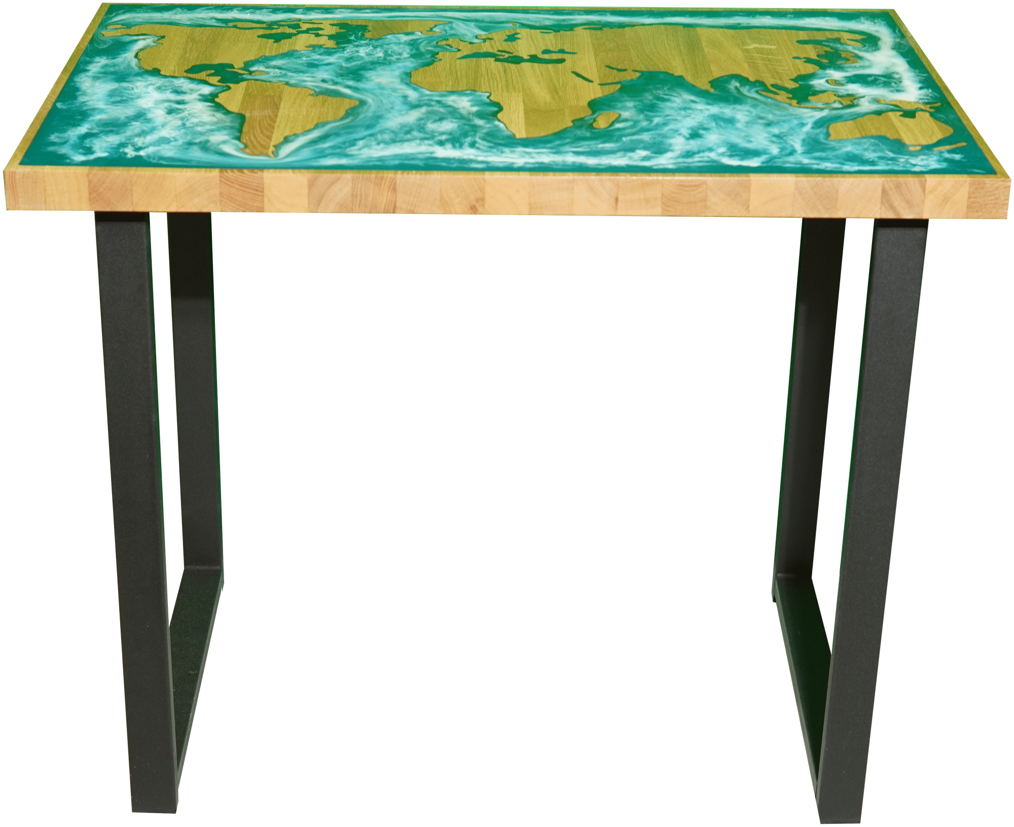 Стол кухонный, обеденный в стиле лофт "Water World " . Массив дуба .90 см . Смола. Salomon table.