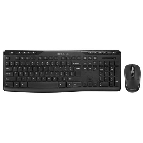 Клавиатура + мышь Delux ОМ-06+M105 Black мышь беспроводная logitech m191 чёрный голубой usb радиоканал