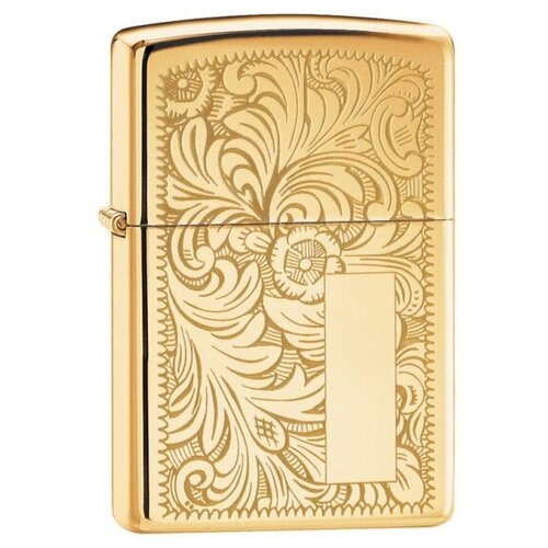 Зажигалка ZIPPO Venetian High Polish Brass оригинальная бензиновая зажигалка zippo slim® venetian® 1652b с покрытием high polish brass