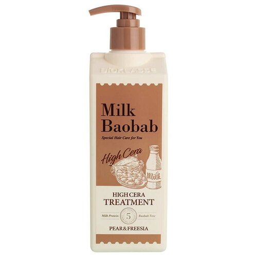 Бальзам для волос с ароматом груши и фрезии [Milk Baobab] High Cera Treatment Pea r& Freesia