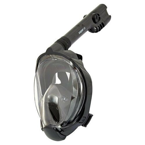 Полнолицевая маска для плавания (снорклинга) SARGAN Галактика Премиум цвет черный (L/XL)