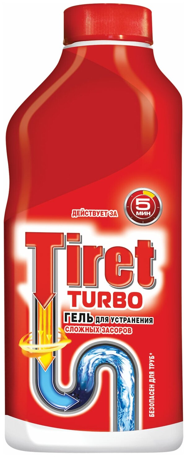 Tiret Turbo Гель для удаления засоров в трубах, 500 мл - фотография № 4