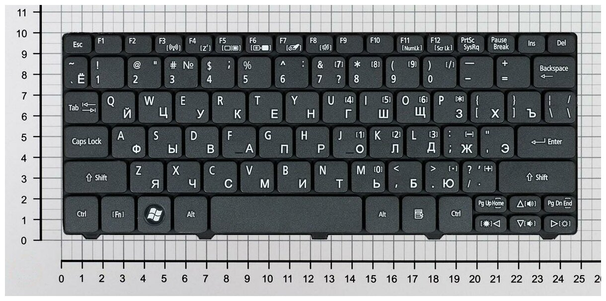 Клавиатура для ноутбука Packard Bell dot se черная