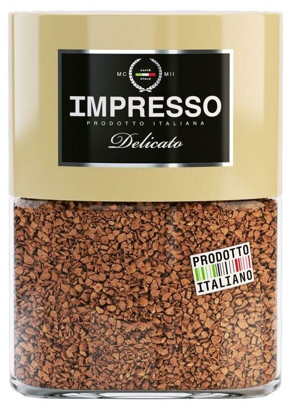 Кофе растворимый Impresso Delicato сублимированный, стеклянная банка, 100 г