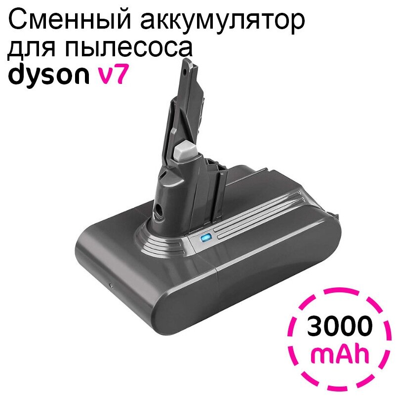 Сменный аккумулятор для беспроводного пылесоса Dyson SV11 /V7 Animal /V7 Motorhead /V7 Cord-free /V7 Animal Pro /V7 Absolute /V7 Fluffy (21.6V 3.0Ah)