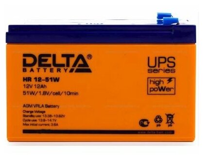 Аккумуляторная батарея Delta HR 12-51W (12V / 12Ah)