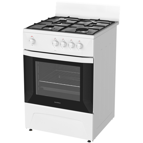 DARINA C 1001W, белый плита darina c 1001 w газовая 4 конфорки 50 л газовая духовка белая