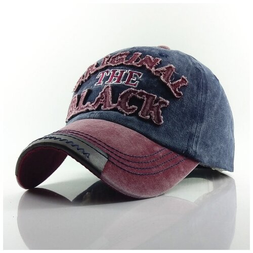 Бейсболка , размер 54-61, бордовый, синий