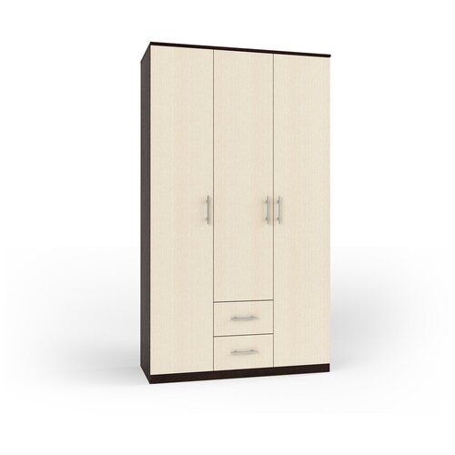 Шкаф 3-х створчатый Румба, Венге/Венге светлый