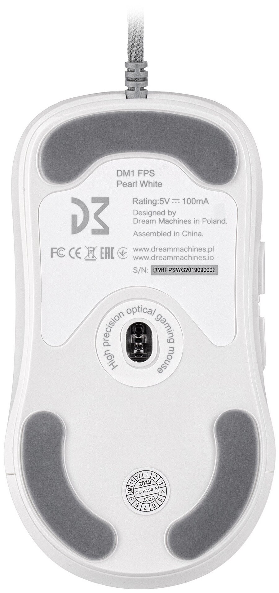Мышь проводная Dream Machines DM1 FPS White Glossy (DM1FPS-WhiteGlossy)