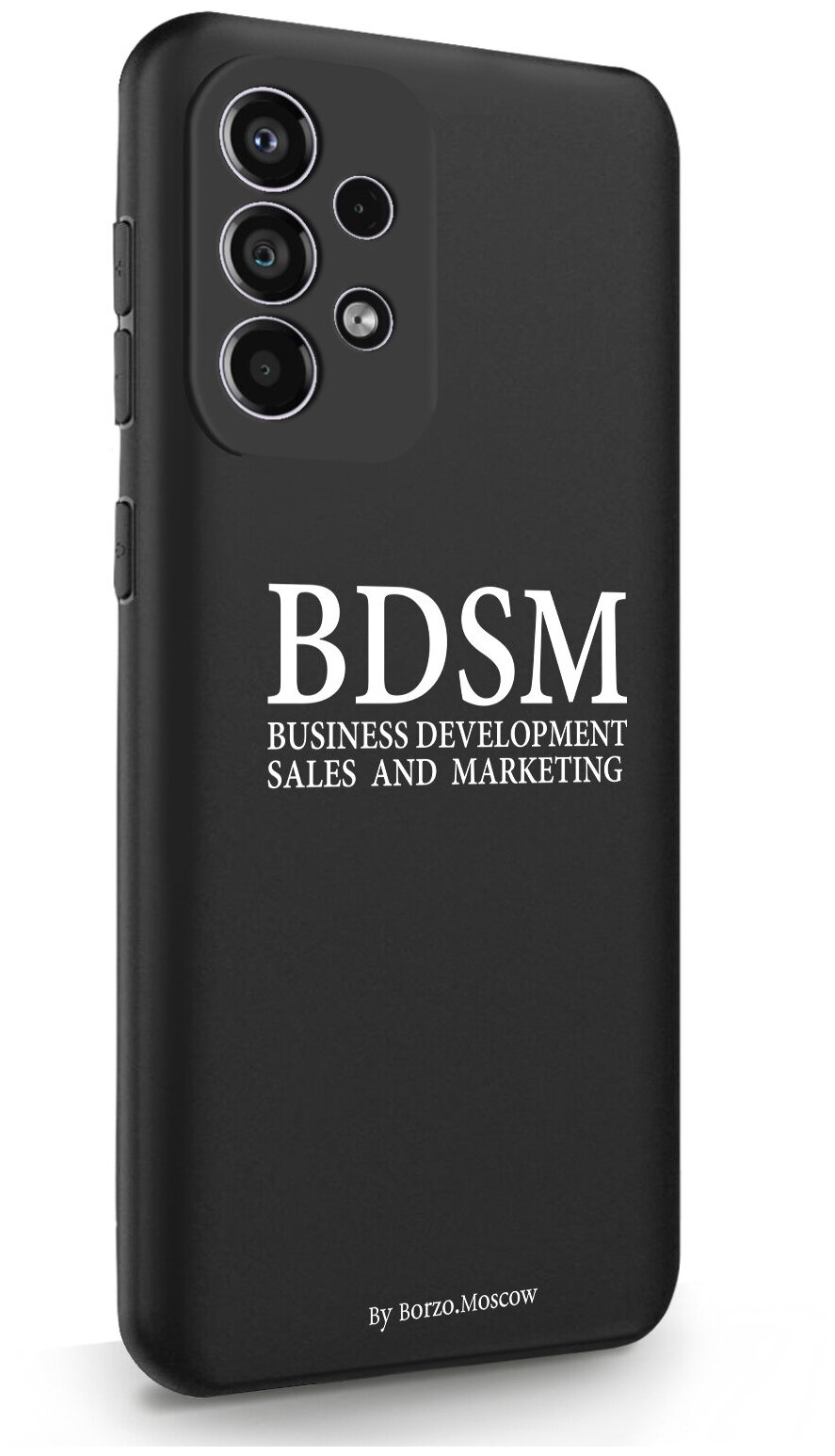 Черный силиконовый чехол Borzo.Moscow для Samsung Galaxy A33 BDSM (business development sales and marketing) для Самсунг Галакси А33