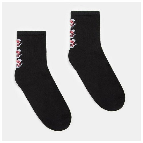 Носки , размер 38-39, черный носки minaku котики цвет чёрный размер 38 39 25 см
