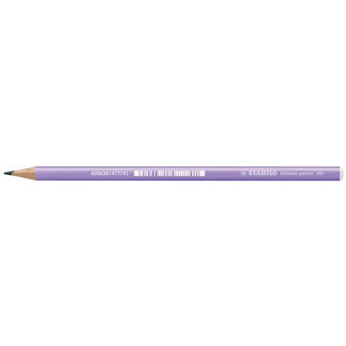 Карандаш чернографитный STABILO, 1 шт, Schwan Pastel, HB, корпус пастельный фиолетовый, 421/HB-3 - 12 шт.