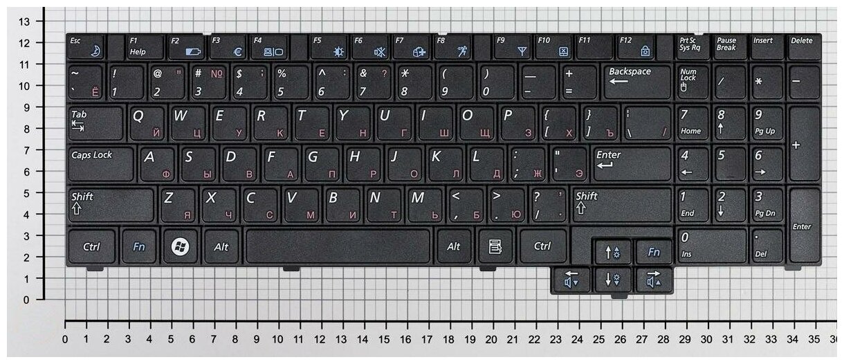 Клавиатура для ноутбука Samsumg R519-JS02NL черная