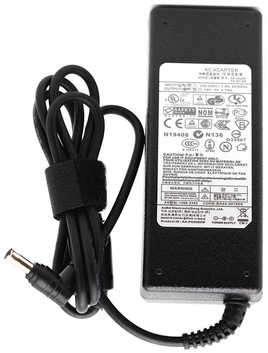 Блок питания (зарядка) для ноутбука Samsung R455 (19V/4.74A)