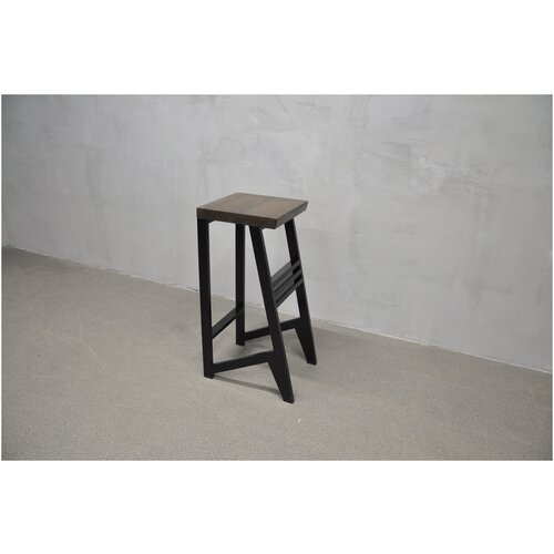 Барный стул в стиле Лофт, темный дуб, 75 см